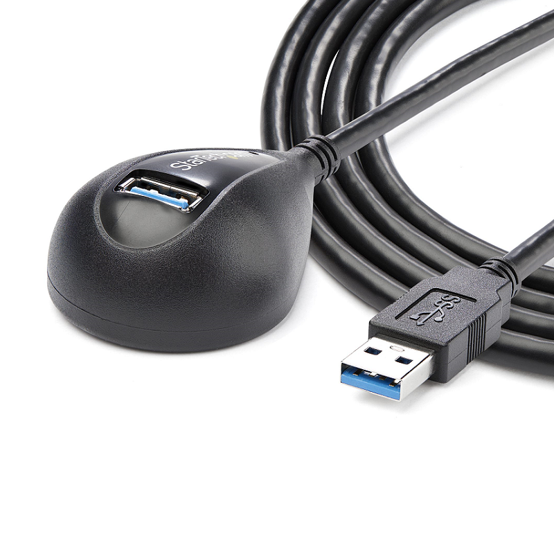 StarTech USB3SEXT5DKB 5 ft Black Desktop SuperSpeed USB 3.0 Extension Cable - A to A M/F